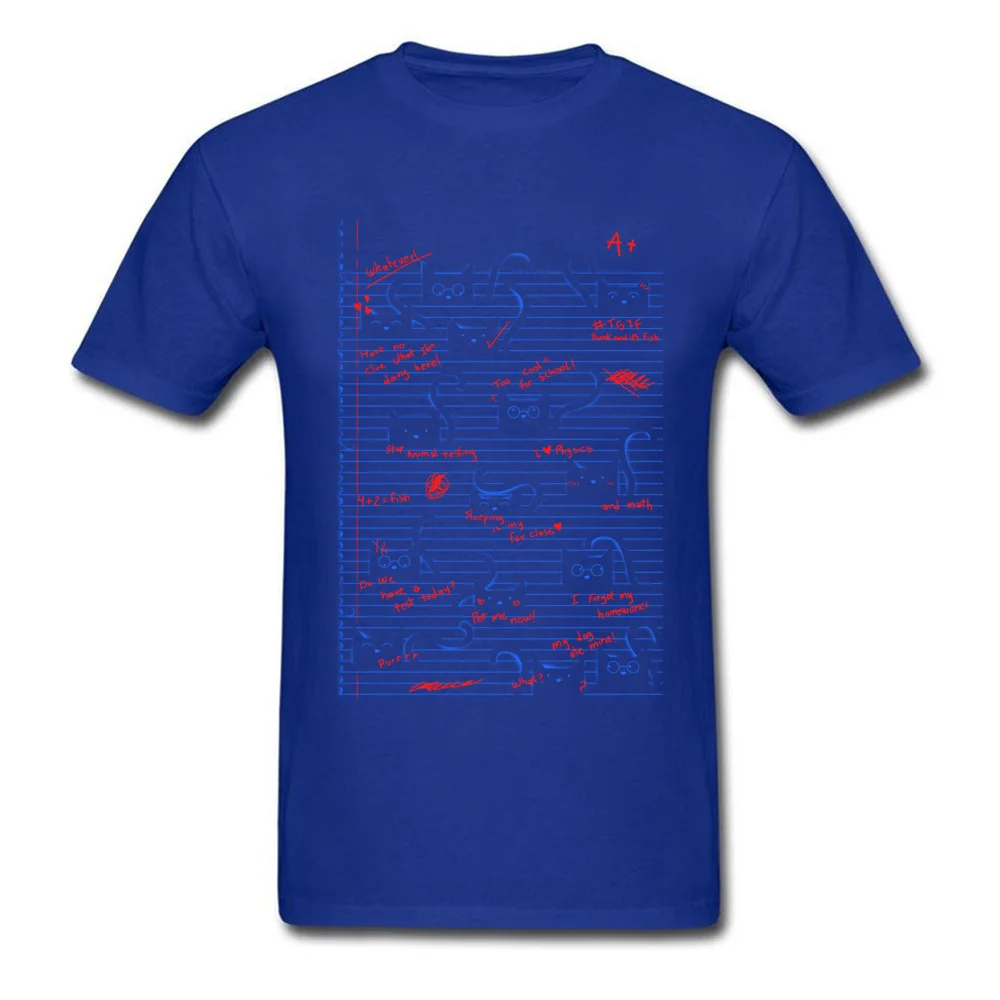 Family Tshirts Coupons Round Neck Fuzzy Homework Pure Cotton Men Tops Shirt Casual Short Sleeve Top T-shirts Drop Shipping Fuzzy Homework blue