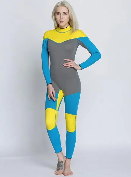 

3mm Neoprene Woman Wetsuit Stretch Back-Zip Warm Wet Suit Scuba Surf Diving S-2XL