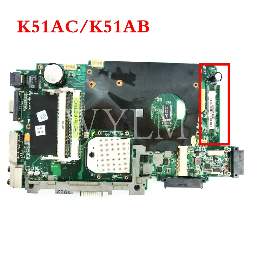 90% OFF  K51AC mainboard REV2.1/2.3 For ASUS K51AC K51AB K51AC K70AC X7AC X7AE K70AE K51AE Laptop motherboar