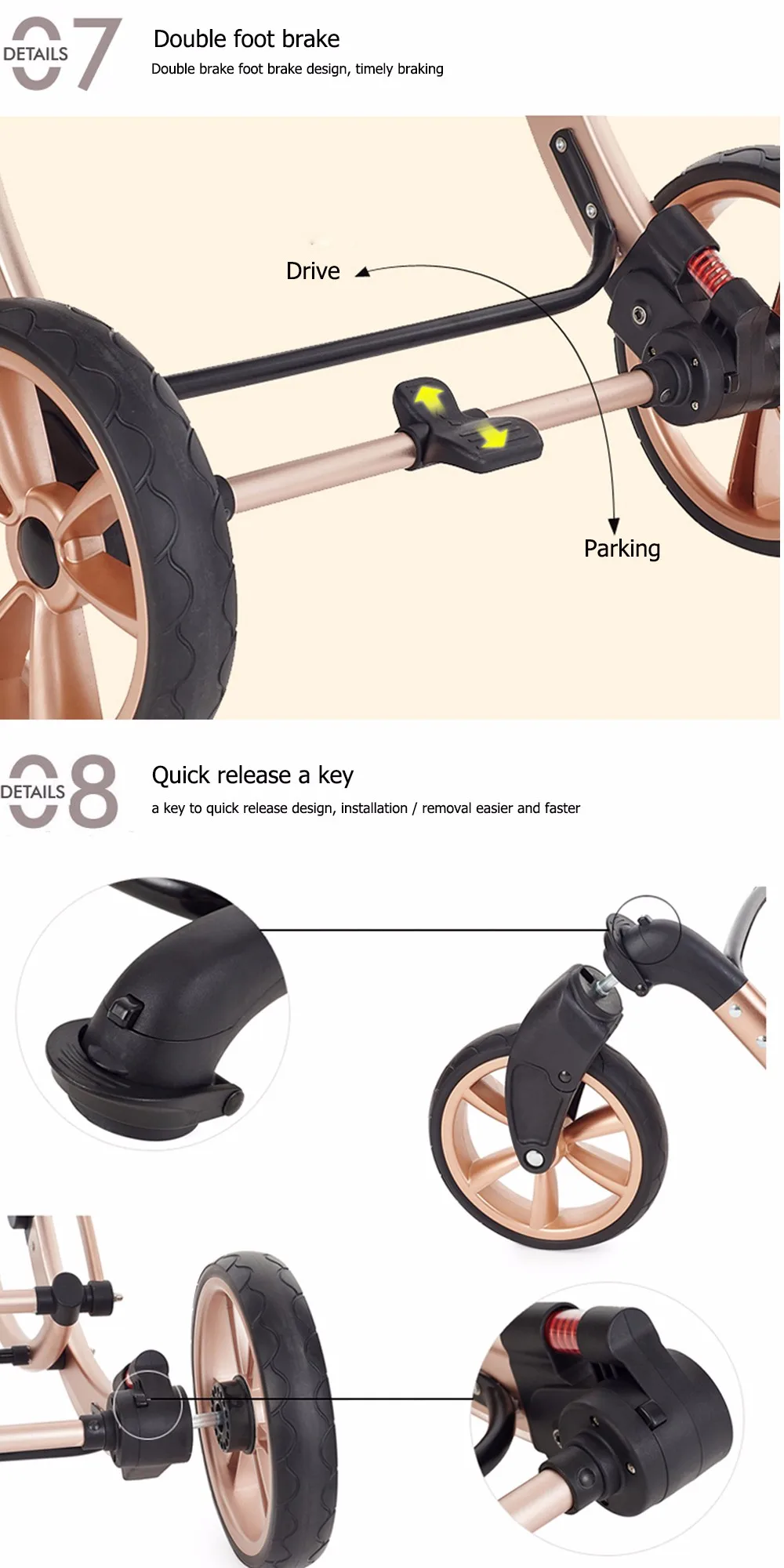 Carrinhos de Bebê Carrinho de Bebê Leve e Portátil de Alta Carrinho de Viagem Carro de Quatro Belecoo Presente Estoque Paisagem Passeio Temporada 19 stroller portable