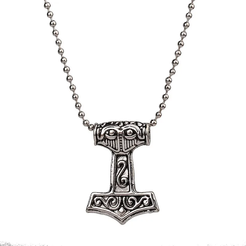 MIUSI Norse ожерелье с кулоном викинга Thor Hammer мифология Бог ожерелья и подвески для