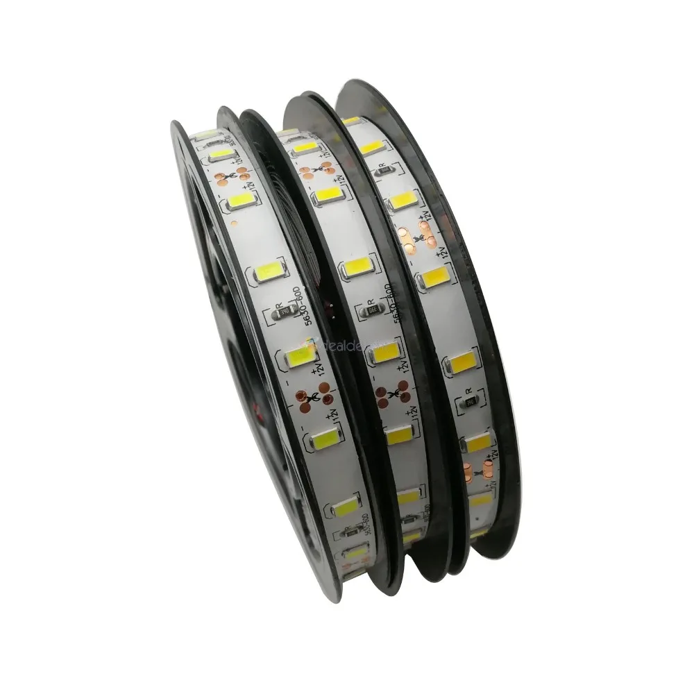 Супер яркий DC12V 5 M 5630 SMD 300 светодиодный s-Водонепроницаемый Природа/теплый/холодный белый гибкие Светодиодные ленты свет