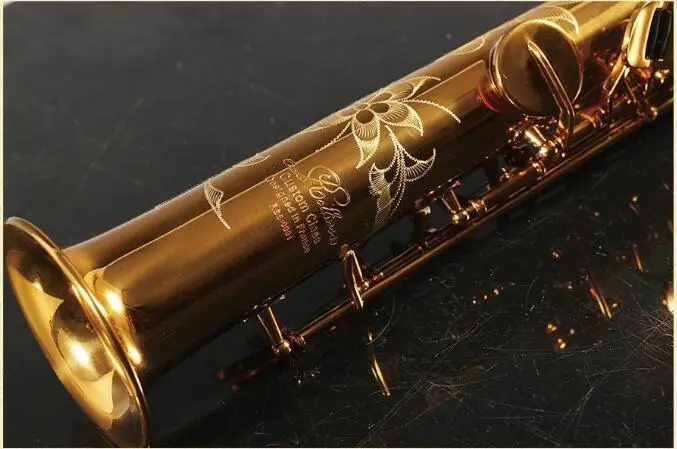 Профессиональный класс Франция Rollinsax RSS-9901 Сплит прямой Саксофон сопрано Sax шаг B плоский золотой Латунный музыкальный рупор