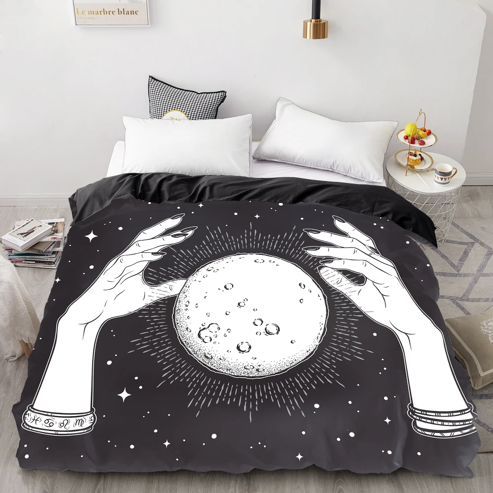 3D печать пододеяльник на заказ, одеяло/одеяло случае королева/король/220x240/200x200 постельные принадлежности луна и звезды, Прямая поставка - Цвет: magic-03