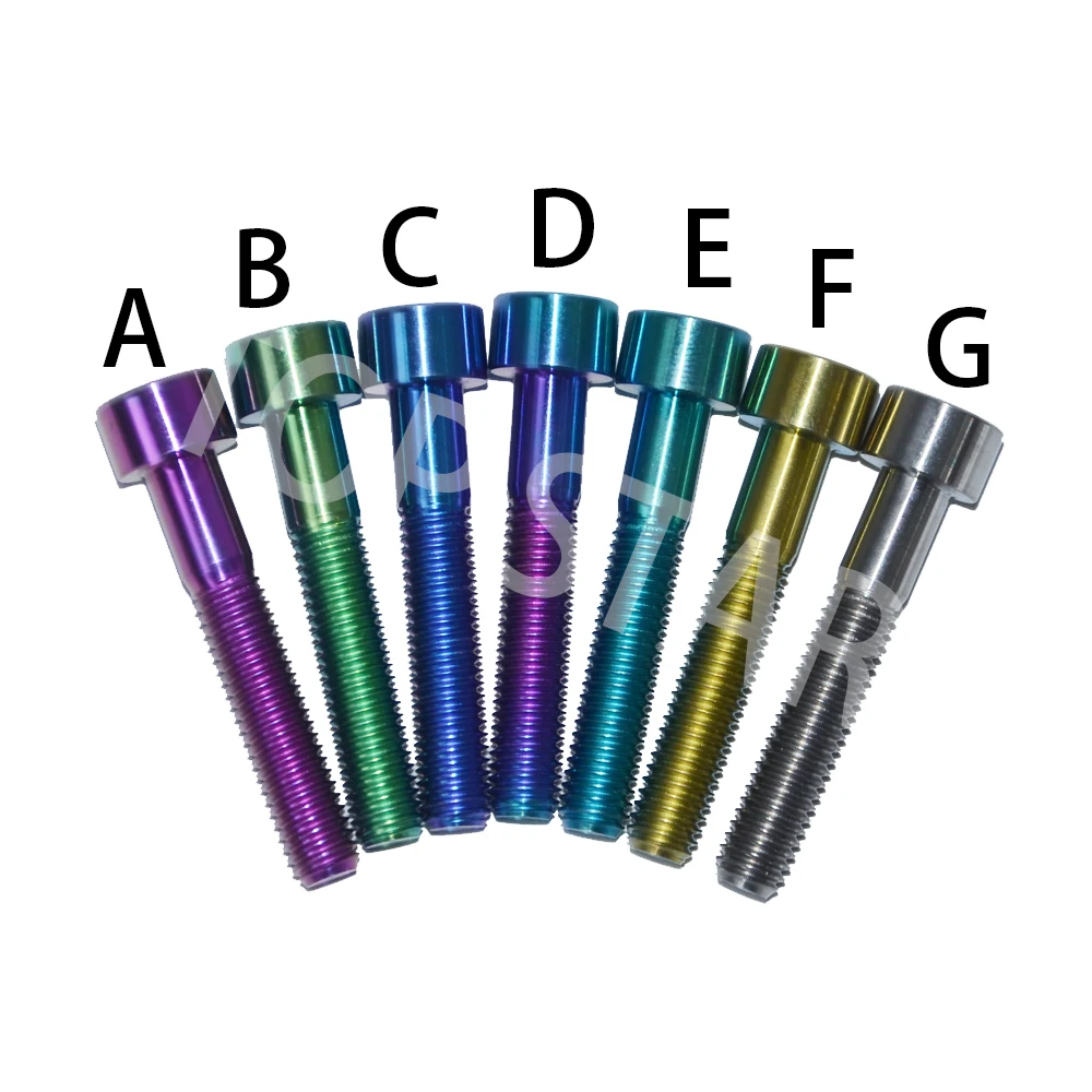 

M6X35 Titanium Bicycle Stem Bolts Hexagon Socket Titanium Bolts Screw 10 PCS