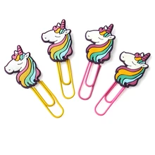 4 шт./компл. Творческий Единорог Закладка Kawaii Книга маркеры скрепки для детей студентов офис школьные принадлежности канцелярские