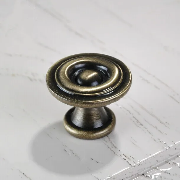 

30mm Bronze Kitchen Cabinet Knobs Antique Zinc Alloy Drawer Dresser Wardrobe Furniture handles pulls knobs