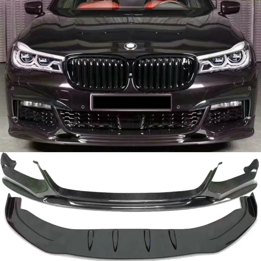 Auto Car Carbon Fiber Front Bumper Wing Spoilers Front Spoiler 3D Style Front Lip for BMW G11 G12 G10 M760 730i 740i 750d 750i