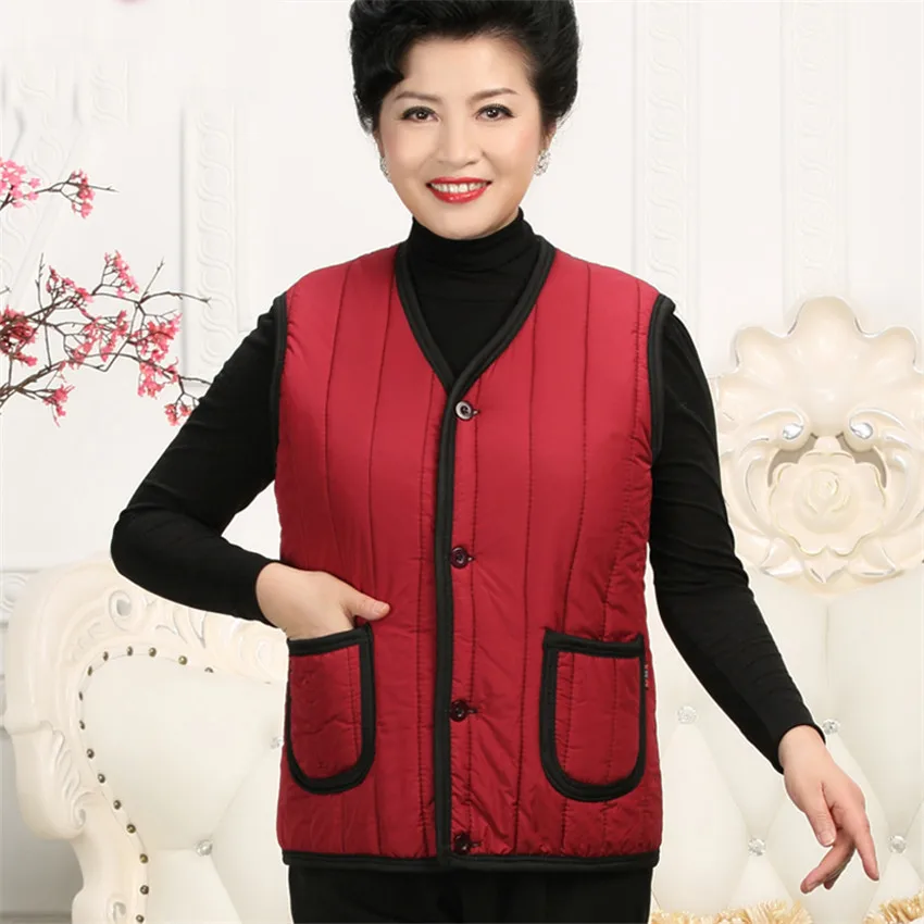 Autumn Winter Women Parka Vest Coats New Warm Thick Down Cotton Vests Jacket Female Plus Size 4xl Sleeveless Waistcoat Tops A607