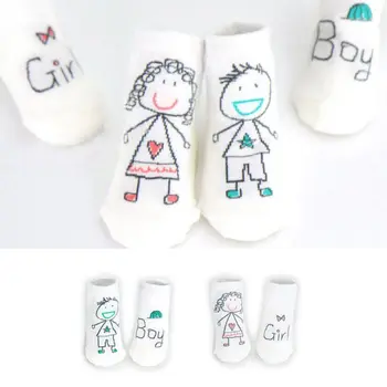 

1 Pair Baby Boy Girl Cartoon Cotton Socks Newborn Infant Toddler Kids Soft Ankle Length Socks 0-4Y