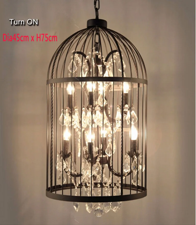 Retro-Lamparas-Black-Decor-American-Vintage-Industrial-Bird-Cage-Pendant-Light-With-Crystal-Ornaments-Nordic-Birdcage116