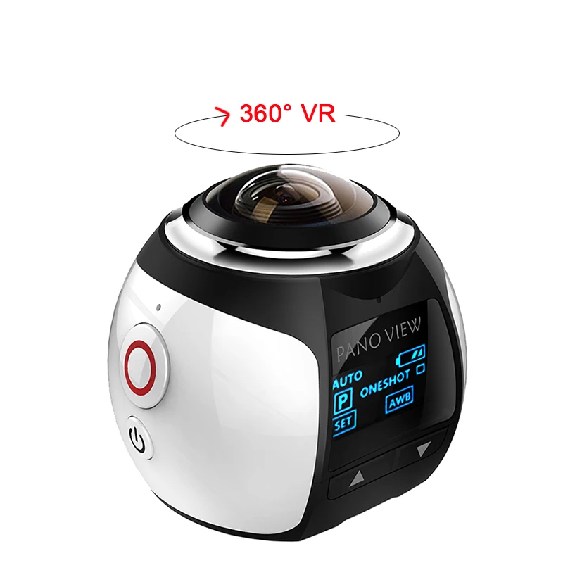 

360 Degree Camera VR 4K Wifi Video Mini Panoramic 2448*2448 HD Panorama Action 30m Waterproof Sports Driving Cam