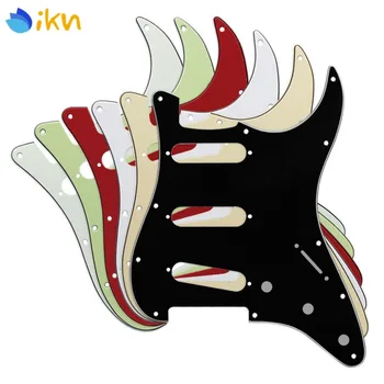 

New 6pcs/Pack 3Ply 11 Holes SSS Electric Guitar Pickguard Scratch Plate for FD ST Style Guitar Parts , Mixed Colors