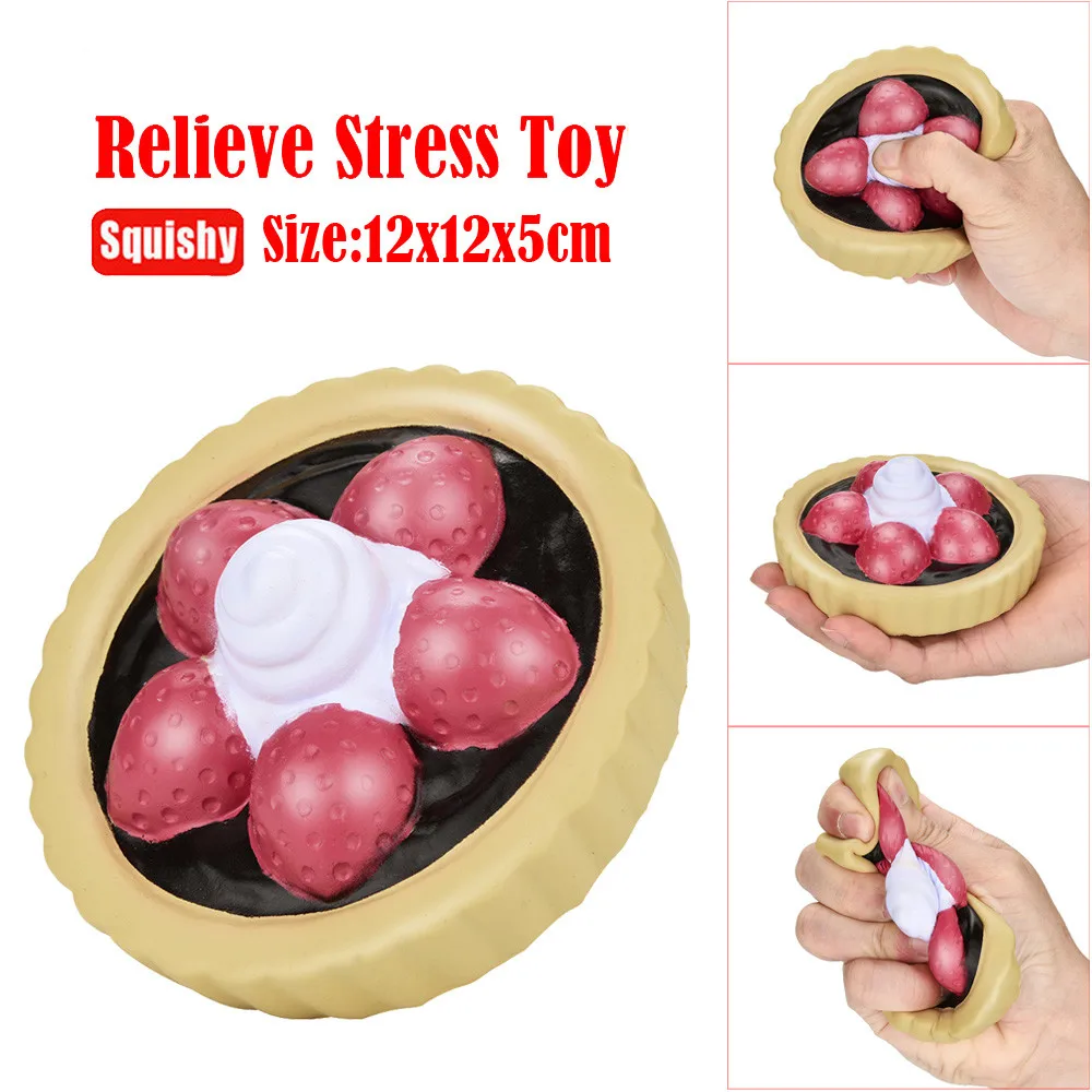2018 New Arrival Kawaii strawberry Cake Squishy Slow Rising Cream Scented Stress Reliever Toy funny squishies oyuncak Dropshippi | Игрушки и