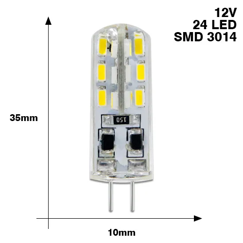 10 шт. G4 светодиодный светильник AC/DC 12V 220V 1 Вт 2 Вт 3 Вт SMD 2835 3014 угол Luz bombillas lampada de светодиодный светильник G4 светильник лампочка прожектор в форме кукурузы лампы - Испускаемый цвет: 12V 3014 24Leds