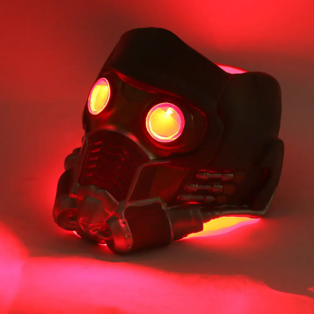 Cosplay Star Lord LED Helmet Latex Infinity War Quill LED Mask Superhero Props (2)