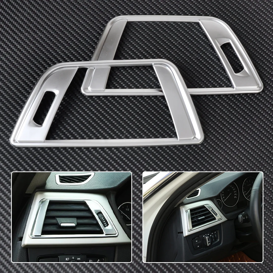 

DWCX New Car Chrome Dashboard Side Air Vent Outlet Trim Cover Decorate For BMW 3 4 Series F30 F31 F32 F34 F35 F36 2014 2015 2016