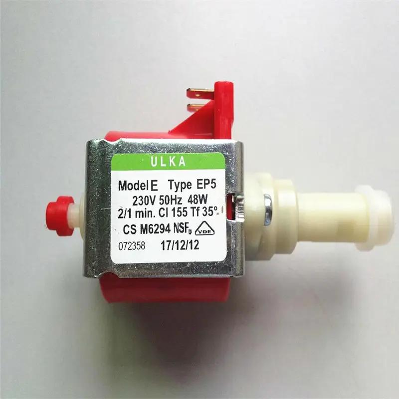 

Italian coffee machine electromagnetic pump ULKA medical devices washing machine pump model EP5 voltage power 48W 230V50Hz