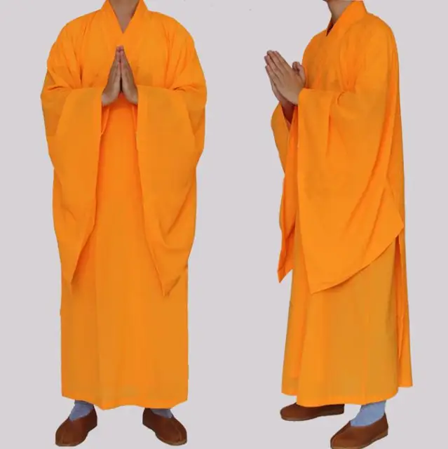 Buddhist Robe Men Women Long Serving Meditation Monastery Buddha Puja
