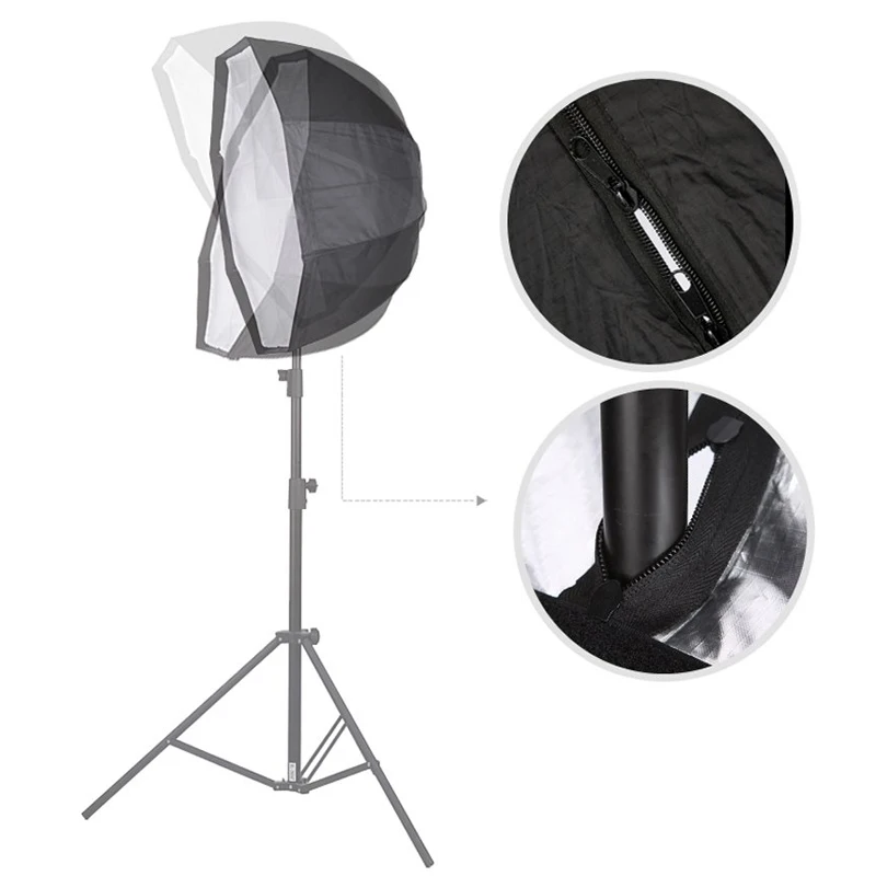 Offer Offer of  RISE 80cm / 31.5in Octagon Umbrella Softbox Reflector Diffuser with Carbon Fiber Bracket for Speedl