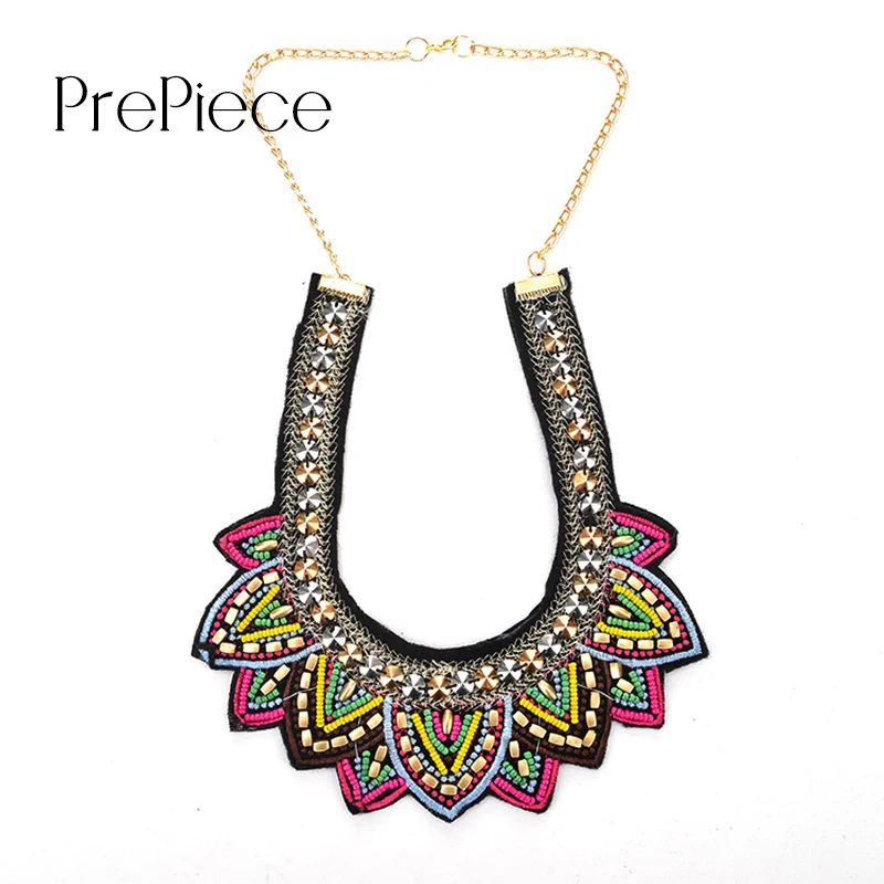 Prepiece Trendy Fashion National Wind Pure Handmade Beads Personalized Charm Necklace Wholesale Collares Grandes De Moda PN1098 | Украшения
