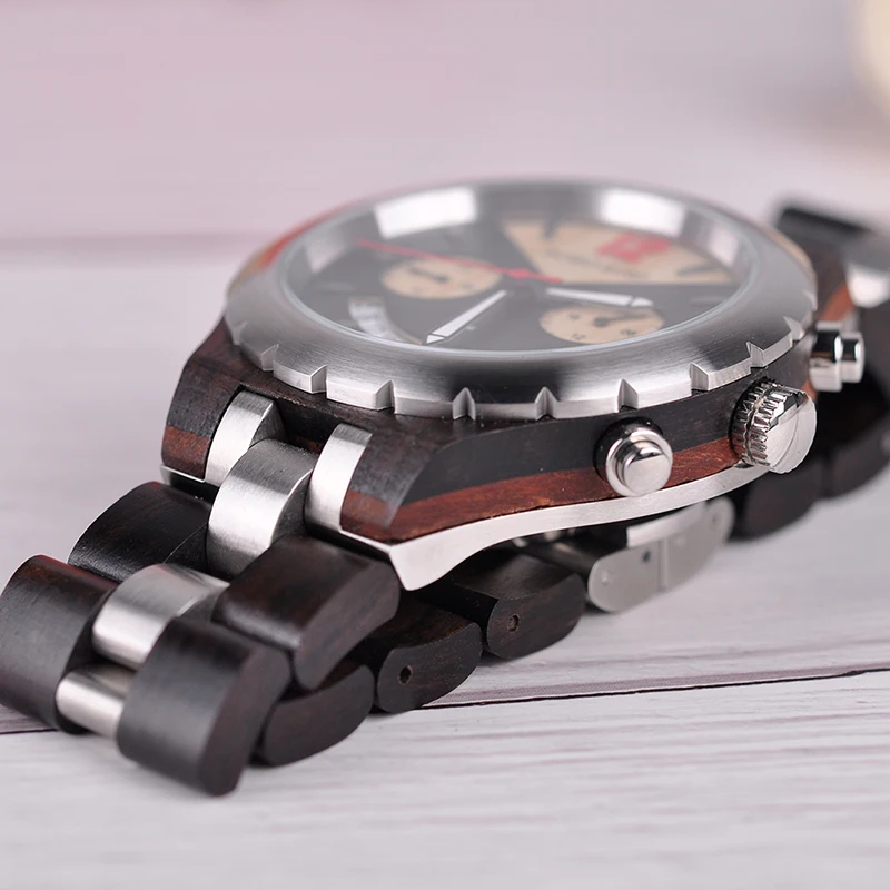 BOBO BIRD Wood Men Watches Waterproof Quartz Watch Top Brand Luxury Wristwatches relogio masculino Great Men's Gifts V-Q28