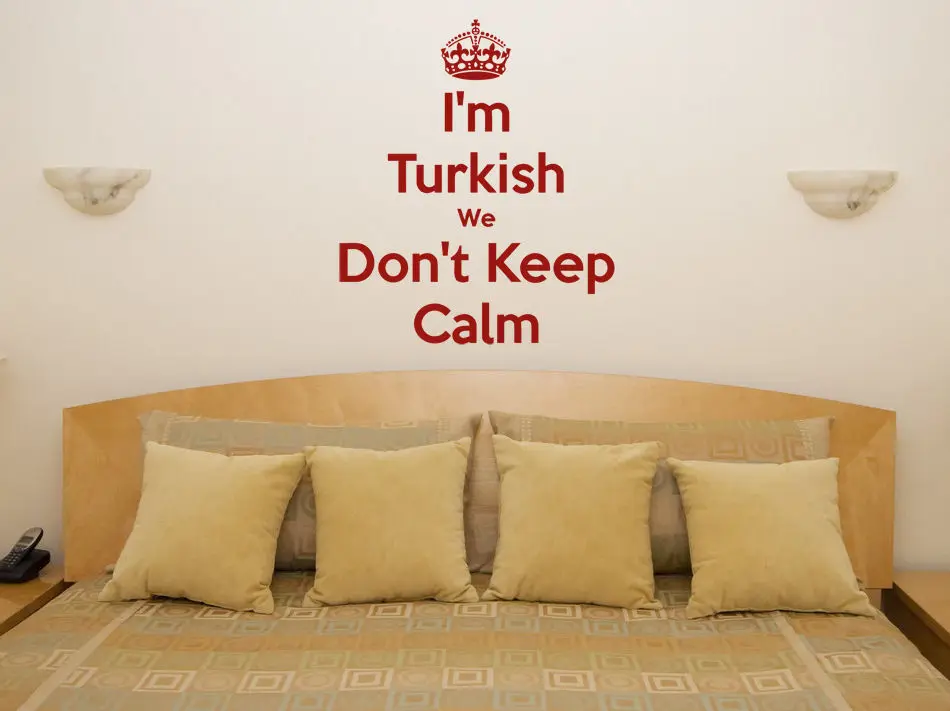 

I'm Turkish We Don't Keep Calm Living Bedroom Decal Wall Sticker Picture Humour