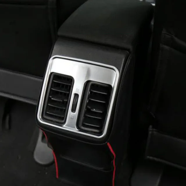 

For Honda New Fit City Jazz 2014 2015 Car Styling ABS Chrome Back Rear Air Condition outlet Vent frame Cover Trim