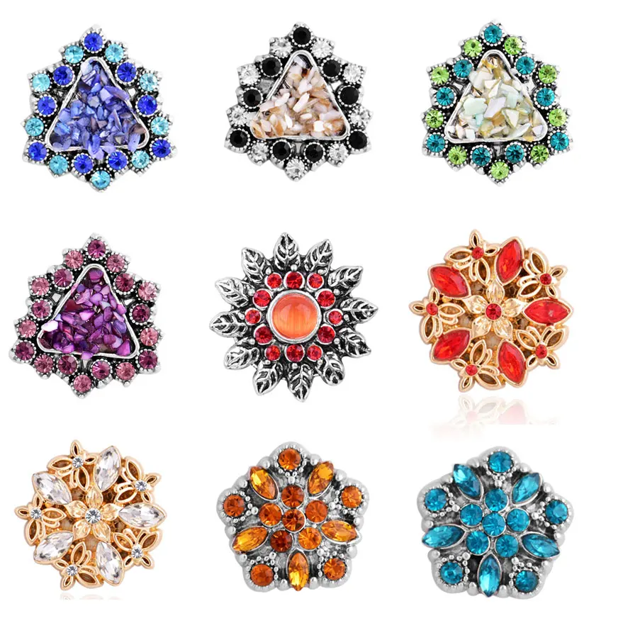 

Rivca Snap Button Jewelry Newest DIY 18mm Mixcolour nana moon love Butterfly Snap Button Fit Charm leather alloy Bracelets 3576