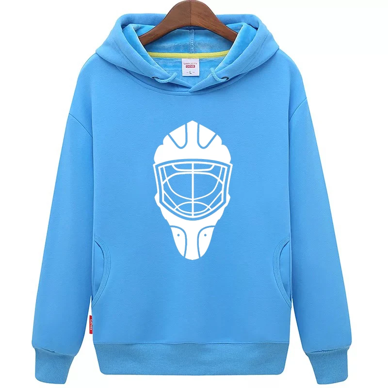 

COLDOUTDOOR Free shipping cheap unisex blue hockey hoodies Sweatshirt with a hockey mask for men & women