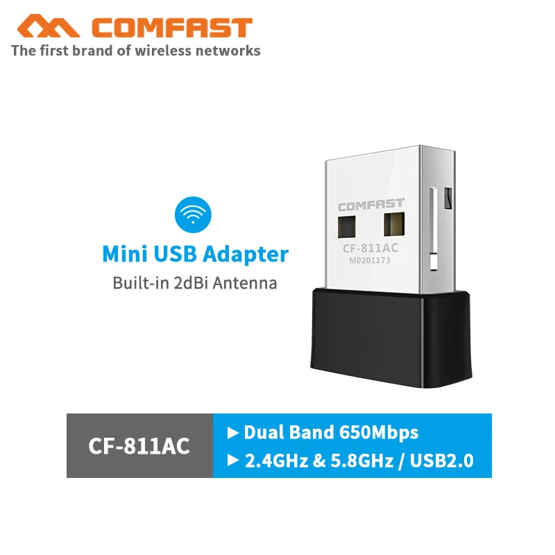 COMFAST CF-811AC 802.11ac/b/g/n мини USB WIFI адаптер для ПК ноутбука wifi ключ 650M usb ethernet