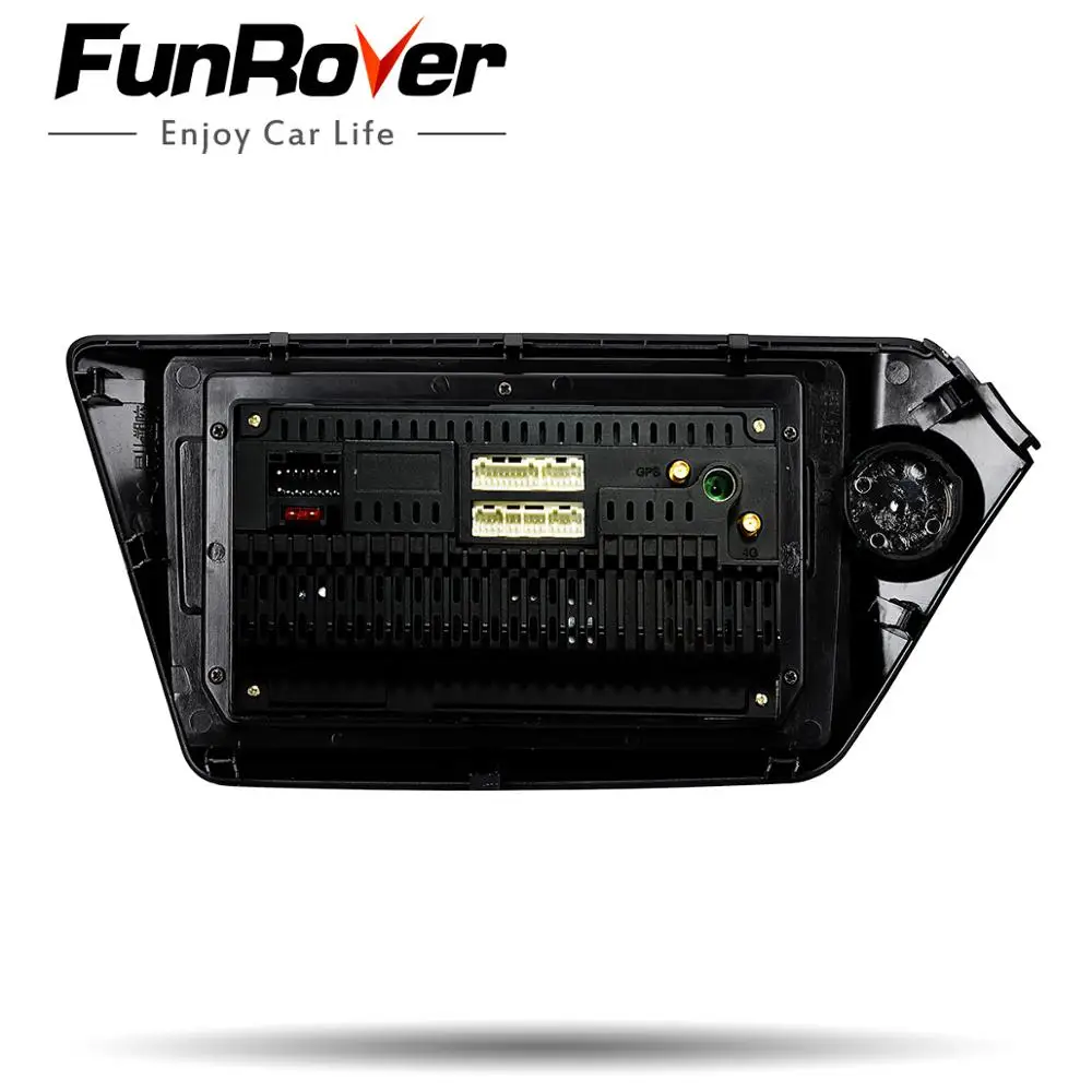 Best Funrover android 2.5D+IPS car dvd player gps navigation  for Kia rio k2 2010 -2016 radio tape recorder gps multimedia DSP BT 5