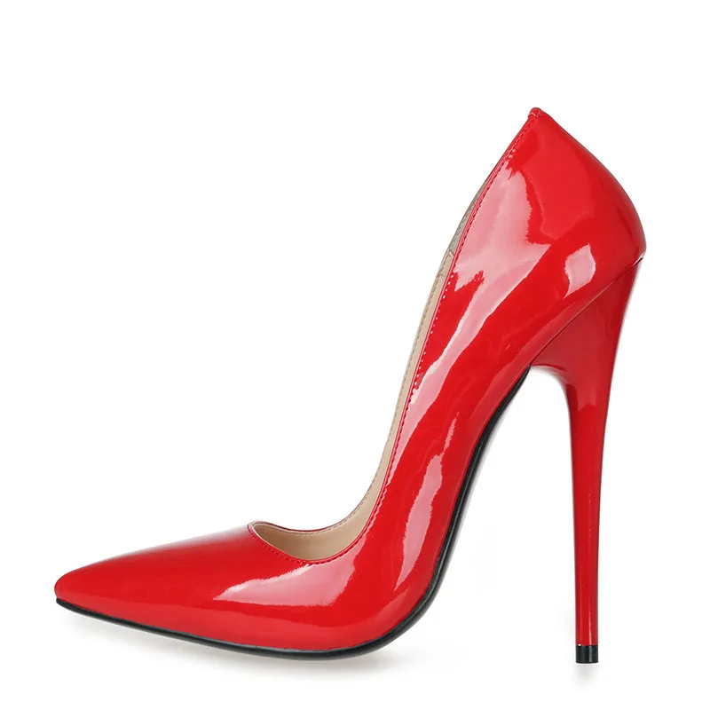 red and white stilettos