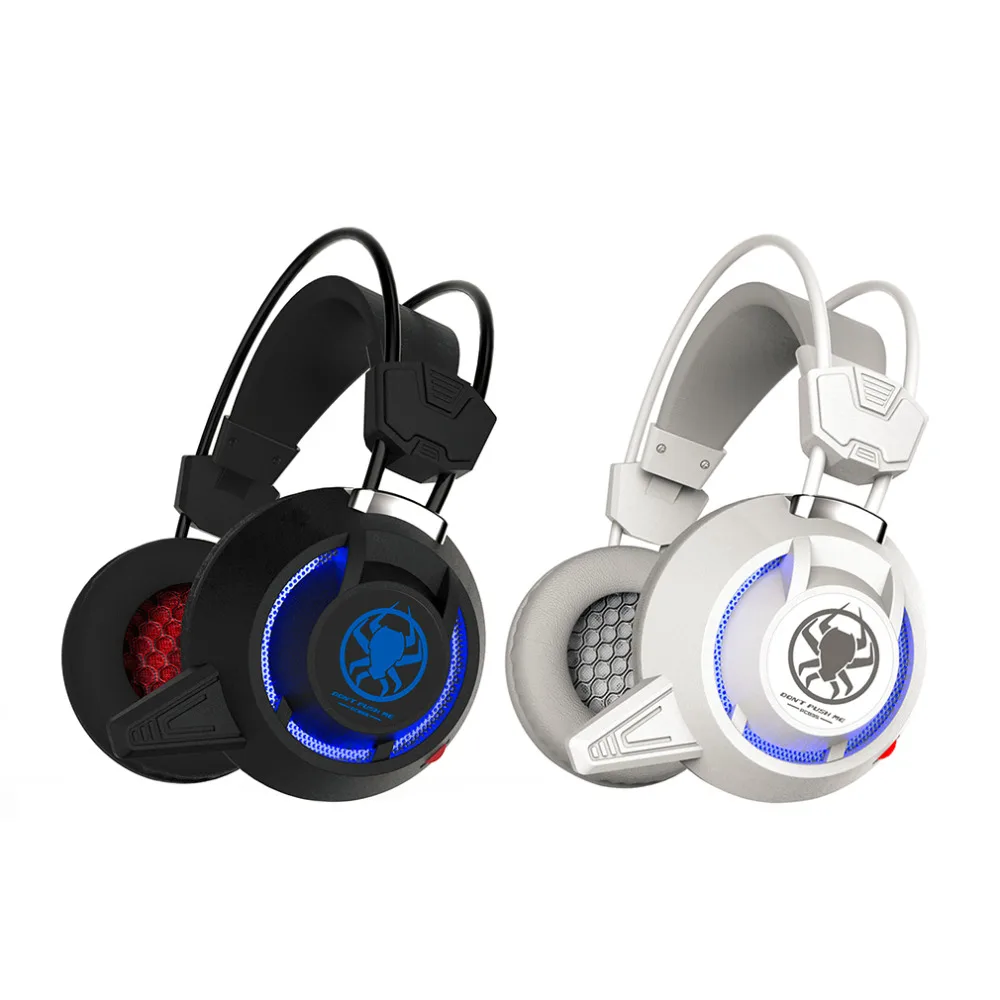 Professional PC835 LED Lighting Vibration Over The Head Music Stereo Headset Adjustable Padded Headband Earphones