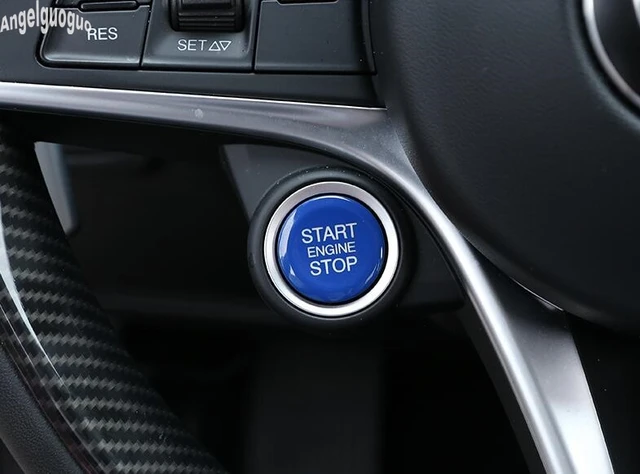 Ersetzen Zündung Schalter Für Alfa Romeo Stelvio Giulia Auto Motor Start  Stop Taste Keyless System Abdeckung Rahmen Trim Zubehör - AliExpress