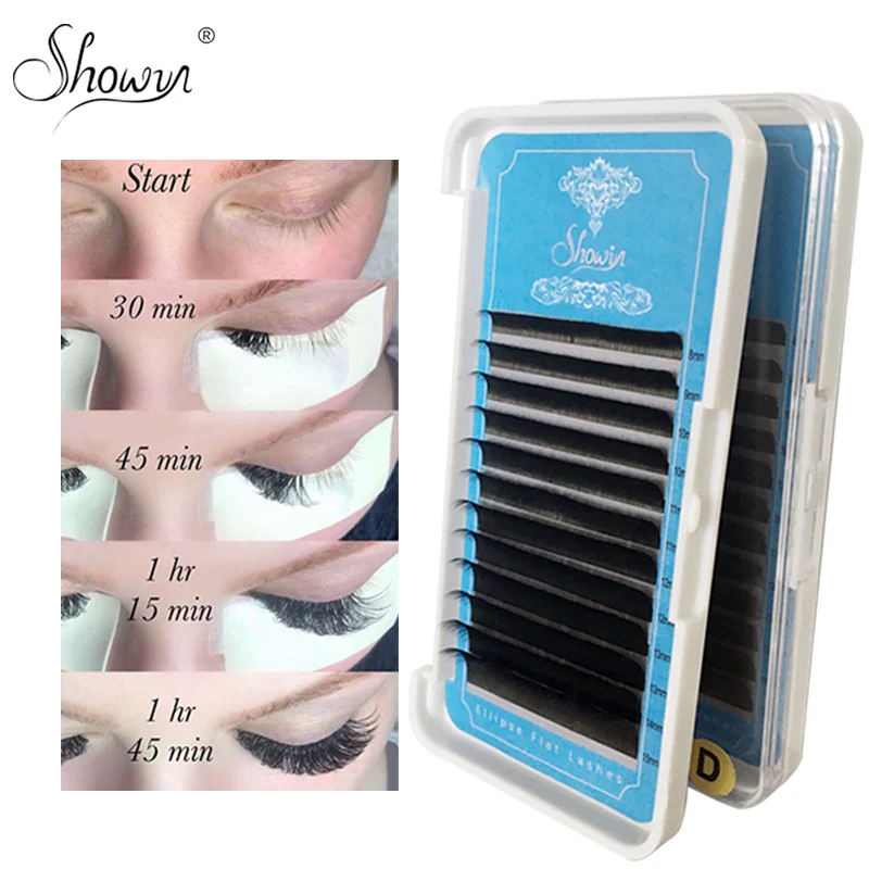 

Ellipes Flat Split Eyelashes Tips Lash Extension Supplies Lashes Mink 3D Extension For Professionals Navina Naturals