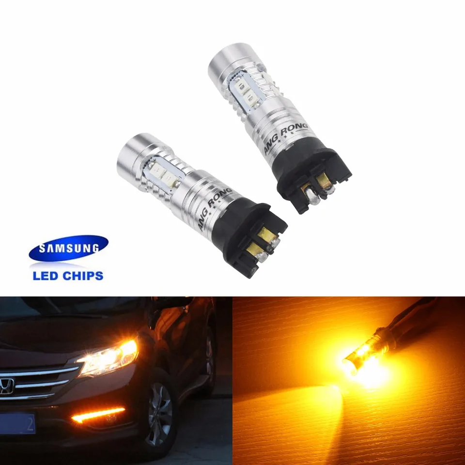 2x PW24W PWY24W SAMSUNG 10W LED Sidelight Daytime Running Light Audi A3 A4 A5 Q3