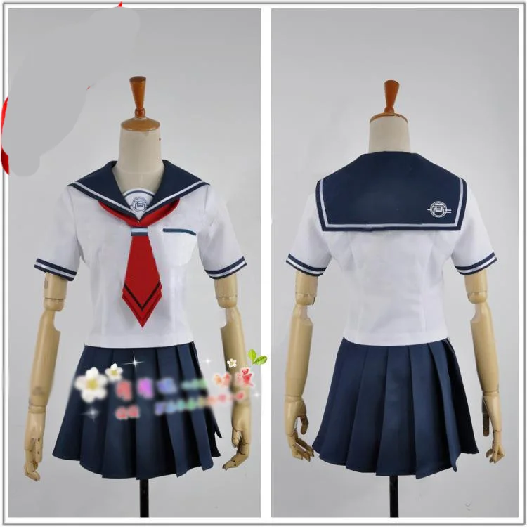 Dangan Ronpa 2 Monokuma Uniform Cosplay Costume Outfit Set Unisex Free Stockings