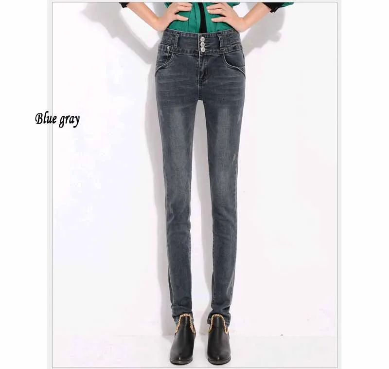 Длинные высокоэластичные джинсы девушка одной кнопки для женщин пикантные узкие джинсы женские Стретч джинсовые Капри обувь для девочек