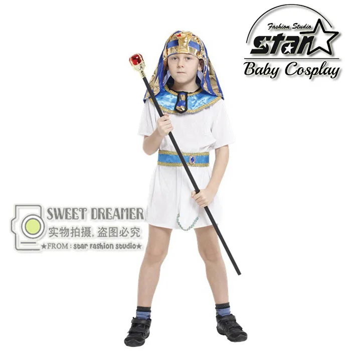 

Boys Egypt Prince Costume Royal King Luxury Clothes Set Halloween Cosplay Masquerade Theme Party Suit Carnival Clothing Suit