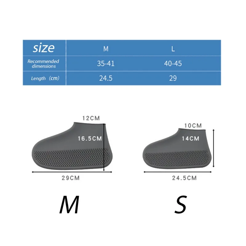 1 пара многоразовое нескользящее покрытие на обувь от дождя Водонепроницаемые силиконовые Бахилы для обуви открытый кемпинг S/M/L Аксессуары для обуви
