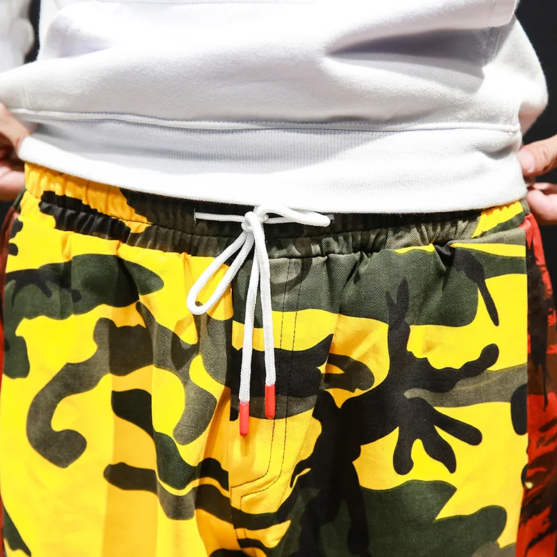 2019 для мужчин harajuku chic camo дамские шаровары хип хоп камуфляж брюки тренировочные брюки плюс размеры штаны для уличного бега Мужской 5XL CK31