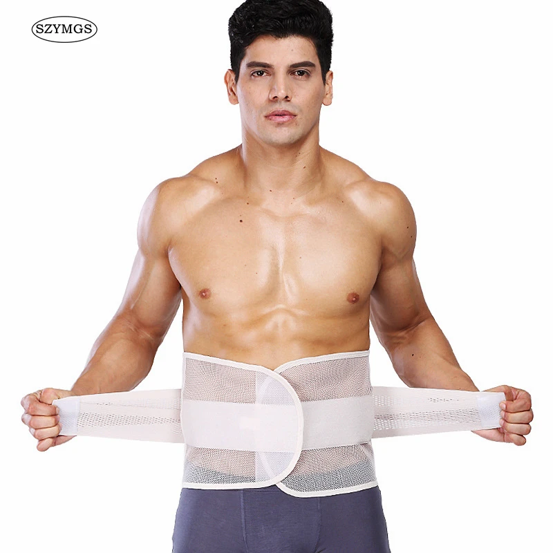 SZYMGS breathable slimming belt corset body shaper trainer male