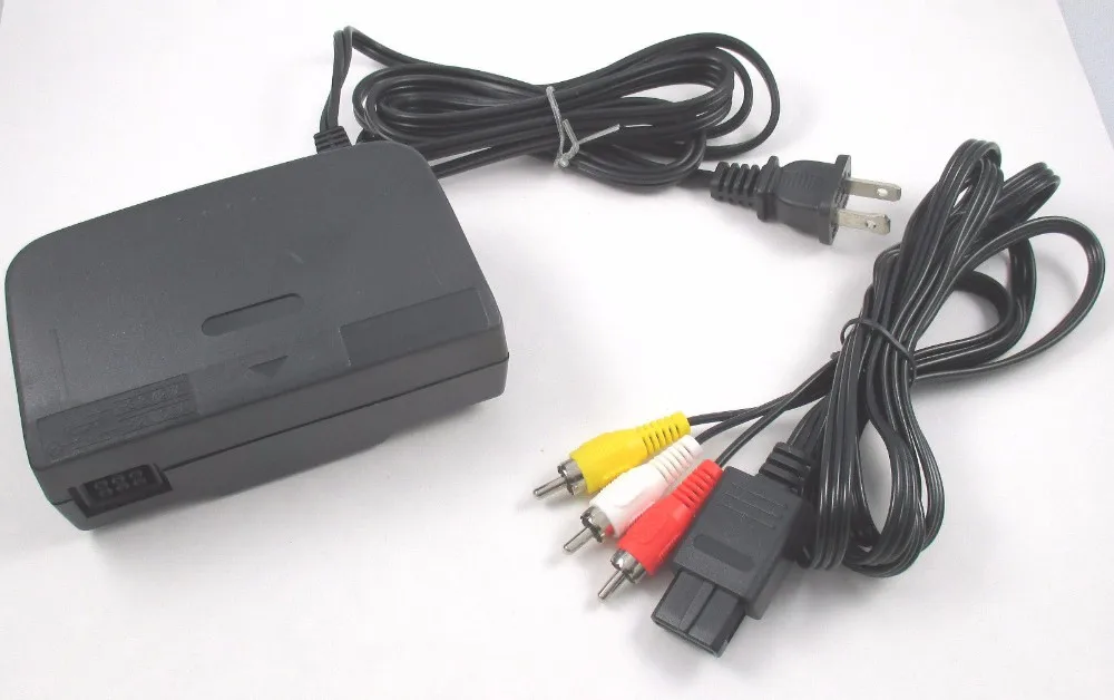 NEW AC POWER ADAPTER AV CABLE for NINTENDO 64 for N64 SYSTEMin Power
