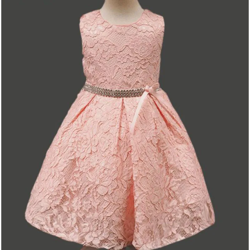Одежда для малышей; фирменный дизайн; платье без рукавов с принтом и бантом; коллекция года; летняя одежда для маленьких девочек; красивые хлопковые вечерние платья принцессы - Цвет: Lace 2pk