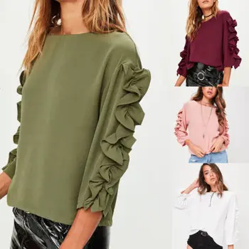

2017 Casual Womens Winter Autumn Hoodie Chiffon Hooded Jumper Shirts Pullover Tops Coat Size S-XL