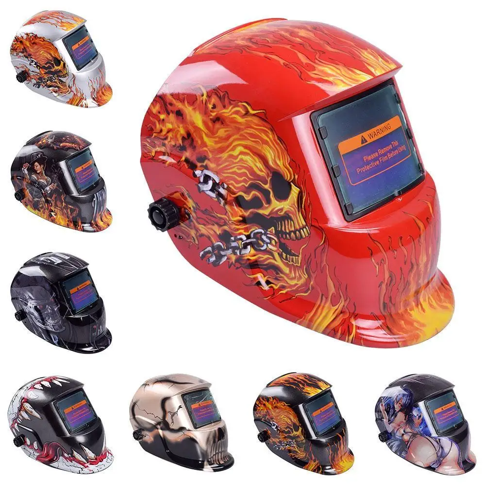 Солнечная Автоматическая Затемняющая синяя Антибликовая линза Сварочная маска Arc Tig Mig сварочный шлем защитный Sparkproof UV IR защита