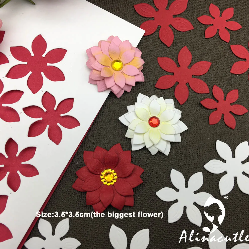 

METAL CUTTING DIES cut die alinacraft 5pc flowers Scrapbook paper craft album card punch knife art cutter die