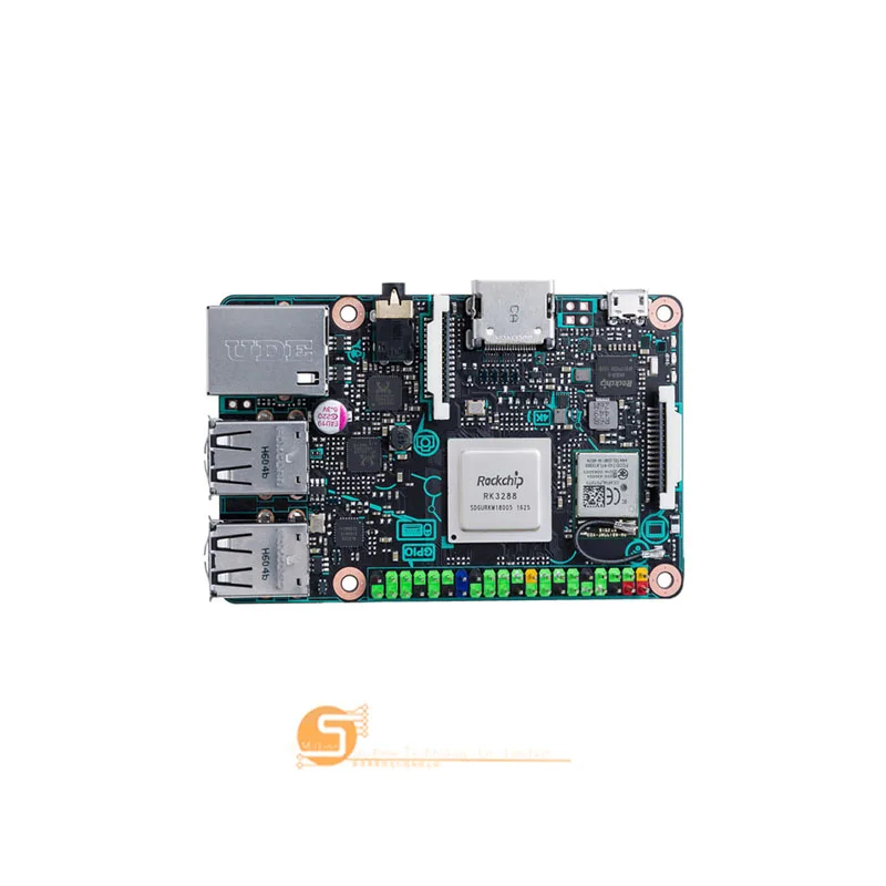 Плата ASUS SBC Tinker S RK3288 SoC 1,8 ГГц четырехъядерный процессор, 600 МГц Mali-T764 GPU, 2 Гб LPDDR3 и 16 Гб eMMC tinkerboard