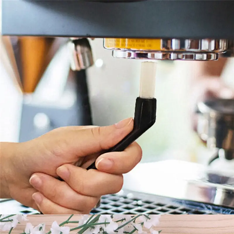 Черная кофе Чистящая Щетка для машины пластиковая ручка нейлоновая щетина фильтр приспособление для чистки сетки кофе машина щетка
